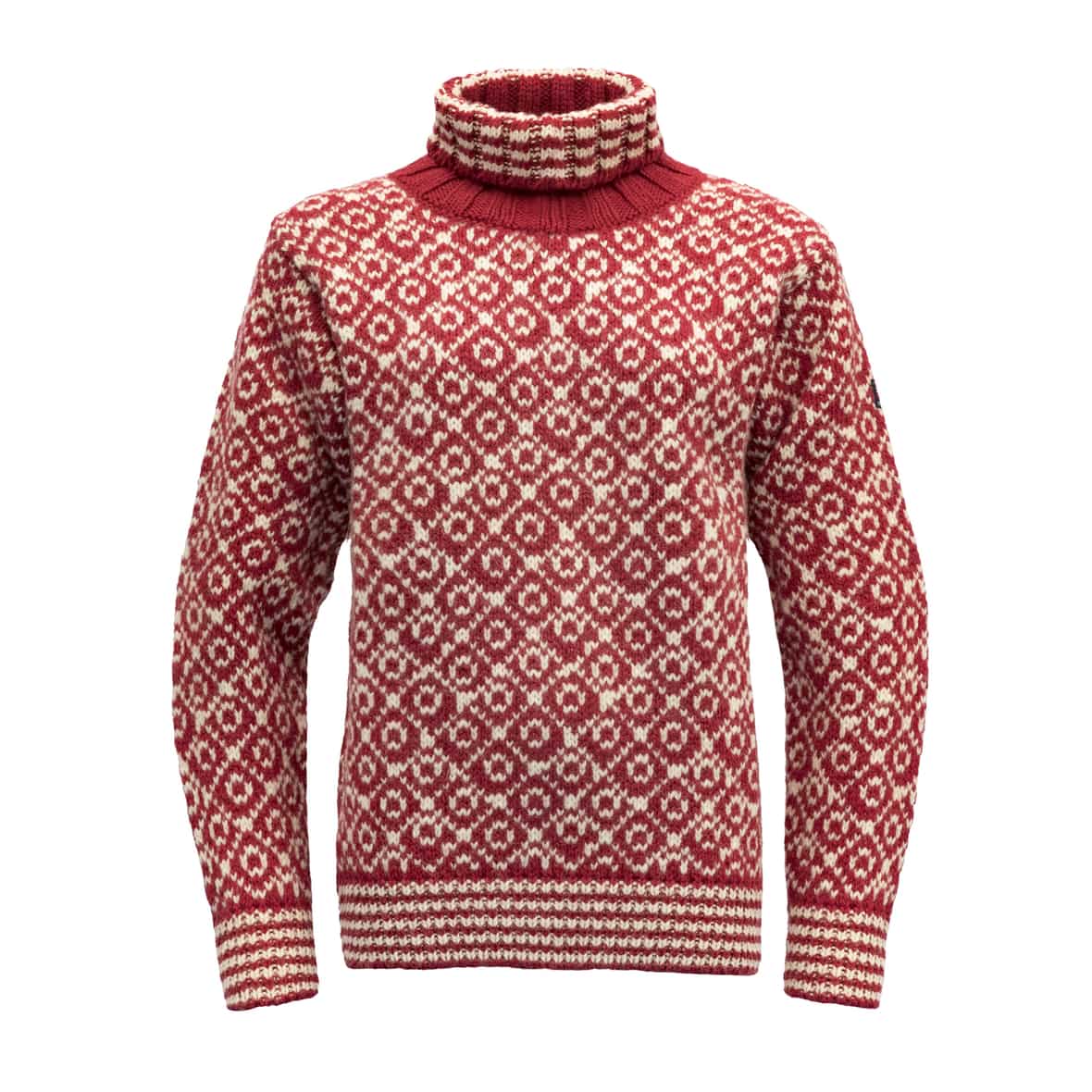 Devold of Norway Svalbard Wool Sweater High Neck (Rot S ) Fitnessbekleidung