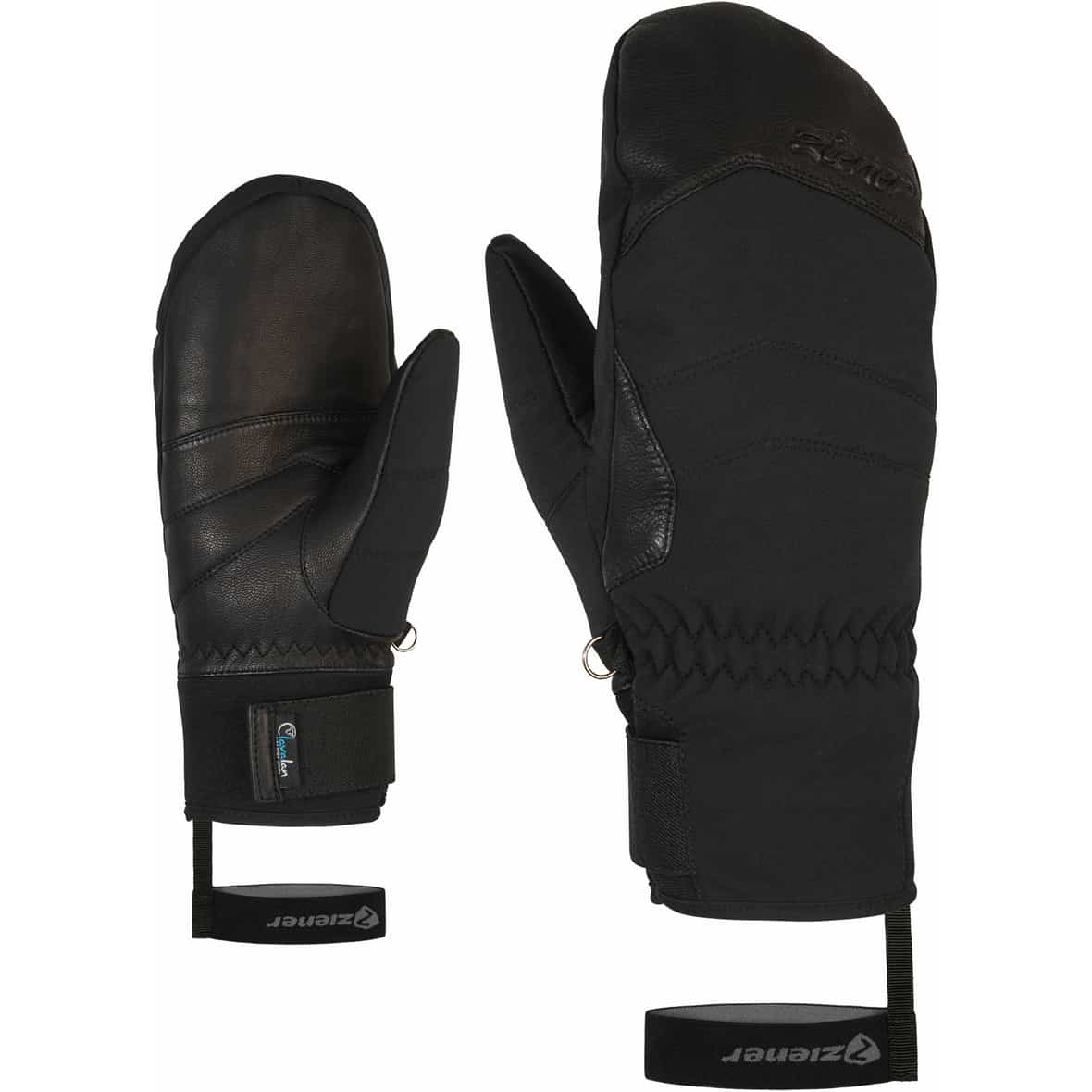 Ziener Kalea AS AW Lavalan Lady Mitten Skiing Damen Fäustlinge (Schwarz 6,5 D) Skihandschuhe