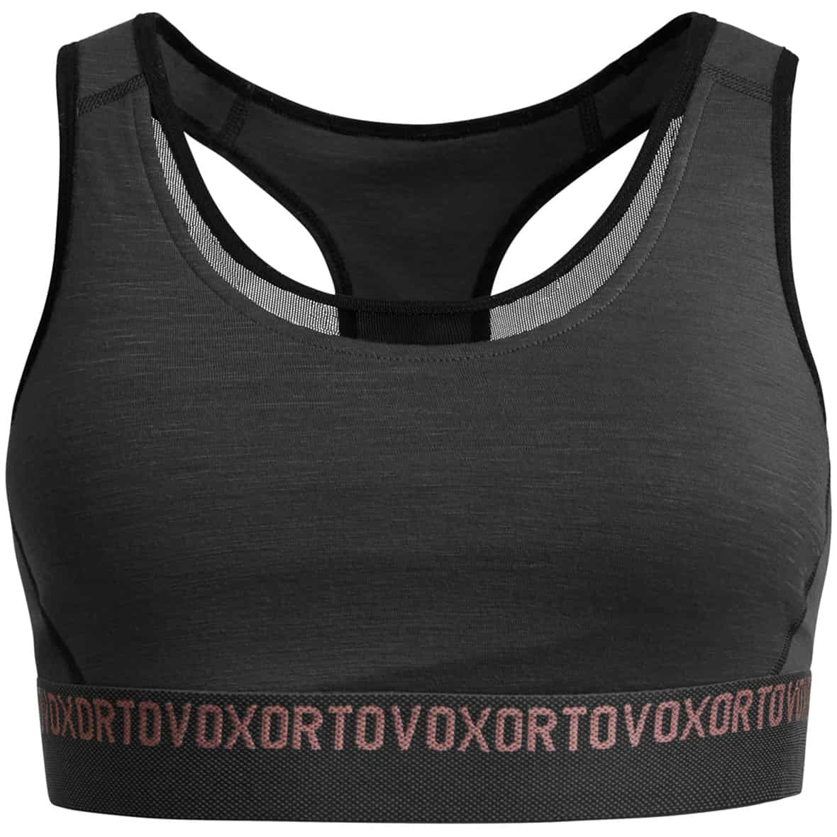 Ortovox ROCK’N’WOOL Damen Sport-BH (Schwarz XS) Funktionsunterhose