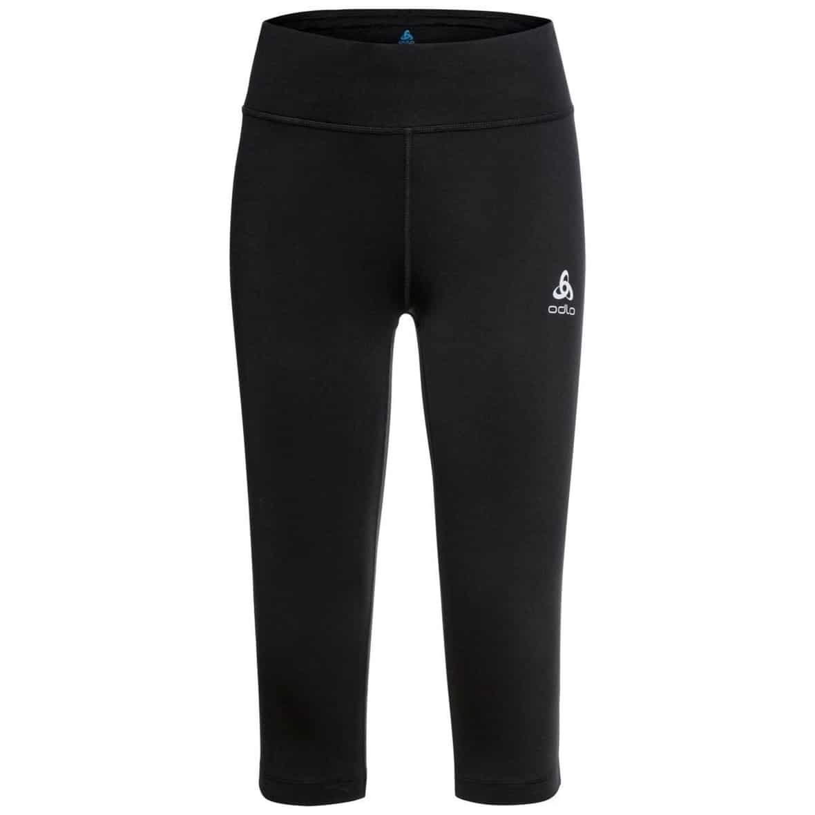 Odlo Tights 3/4 Essential Damen Laufhose (Schwarz XS) Laufbekleidung