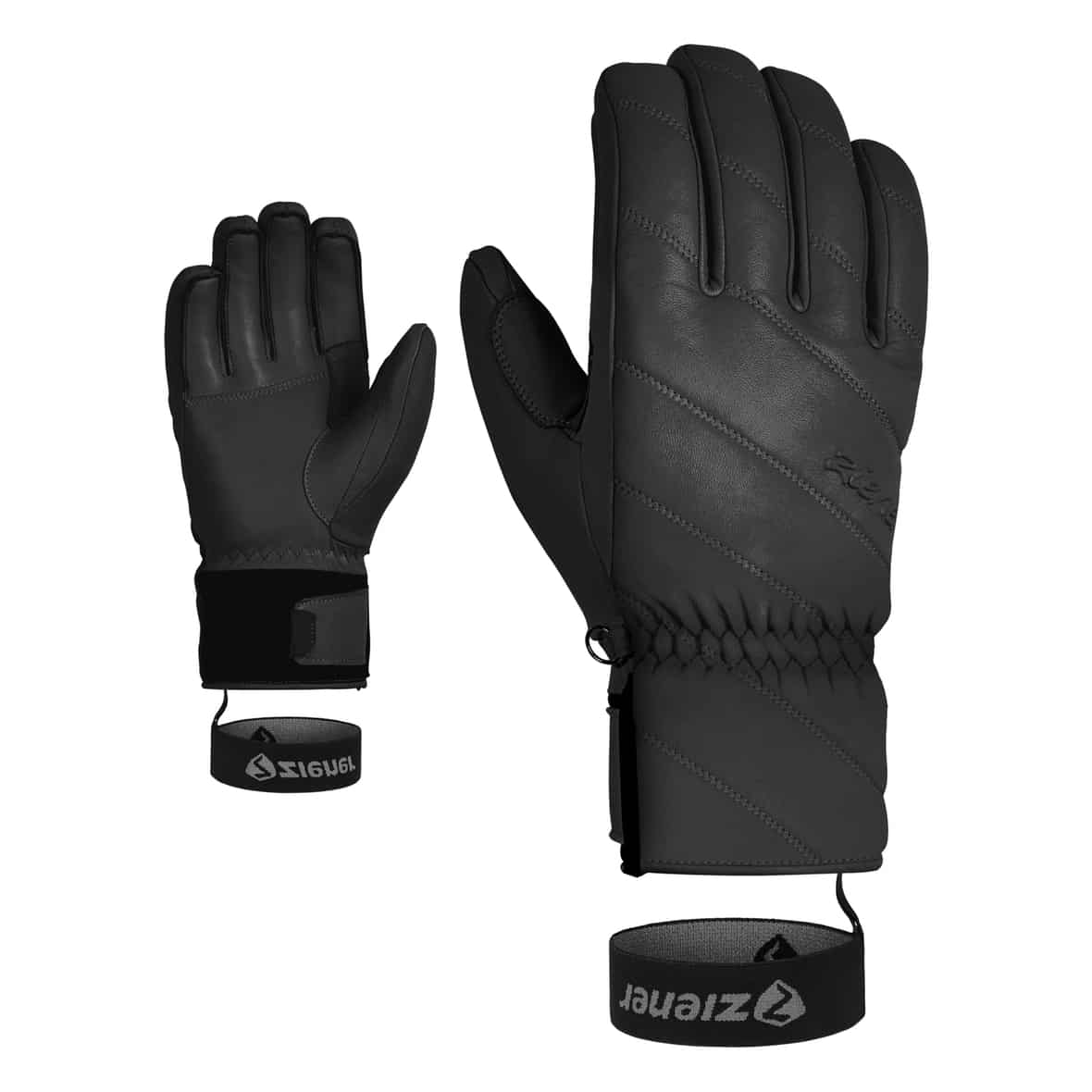 Ziener Kuma AS GL Lady ECO Gloves SKIING Damen (Schwarz 8,5) Alpinhandschuhe