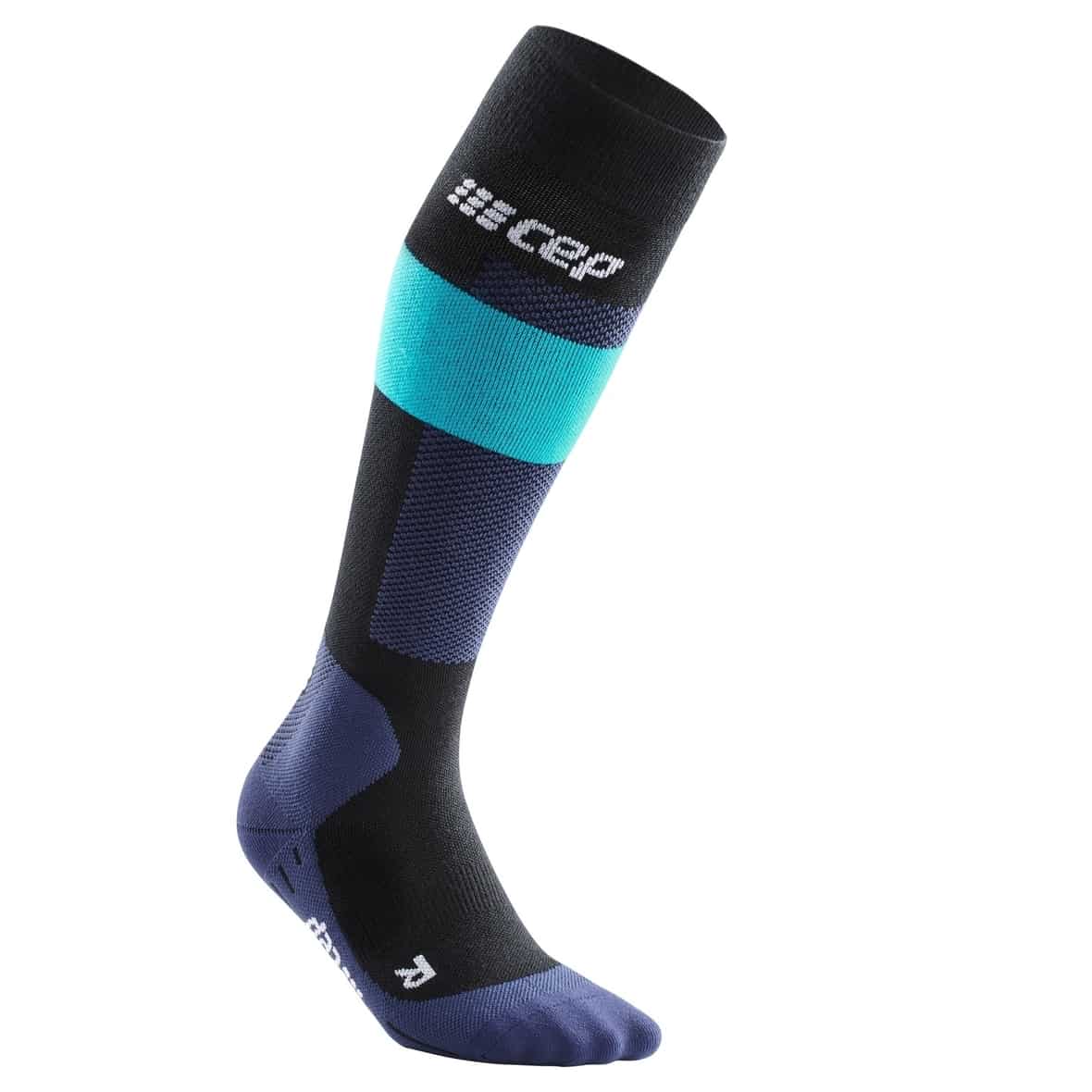 CEP Merino Socks Skiing Tall V2 Skisocken Damen (Blau IV Größe) Skisocken