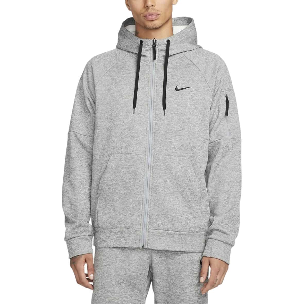 Nike M NK Therma-Fit Hooded Full-Zip Herren Trainingsjacke (Grau ) Fitnessbekleidung