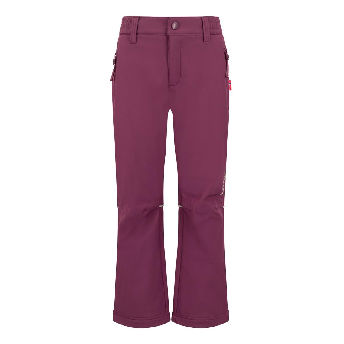 Fjell Softshell Kinder Wanderhose Dunkelrot_253 | 110