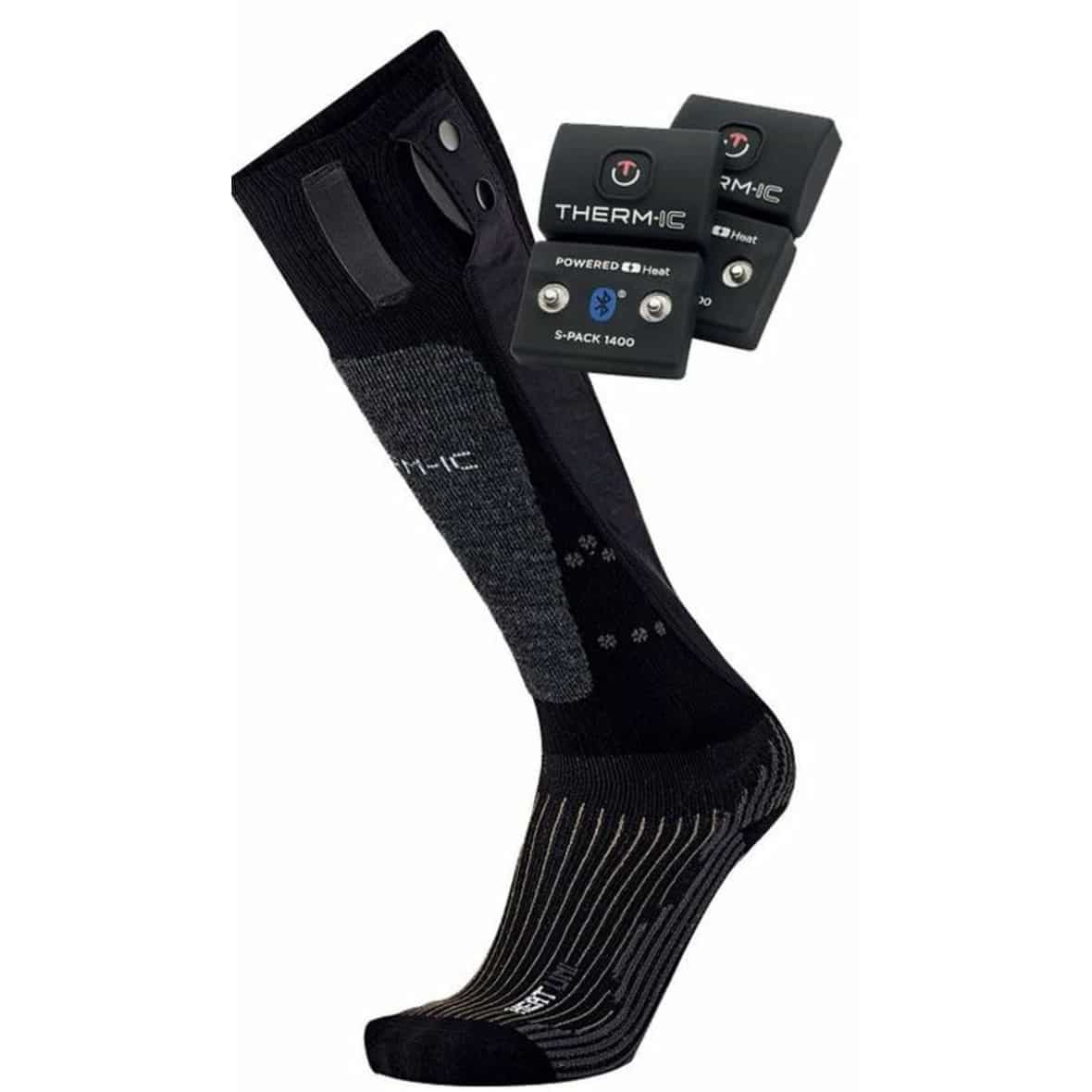 Therm-ic Powersock Set Heat Fusion Uni + S-Pack 1400B Heiz-Socken (Schwarz 39-41) Skisocken