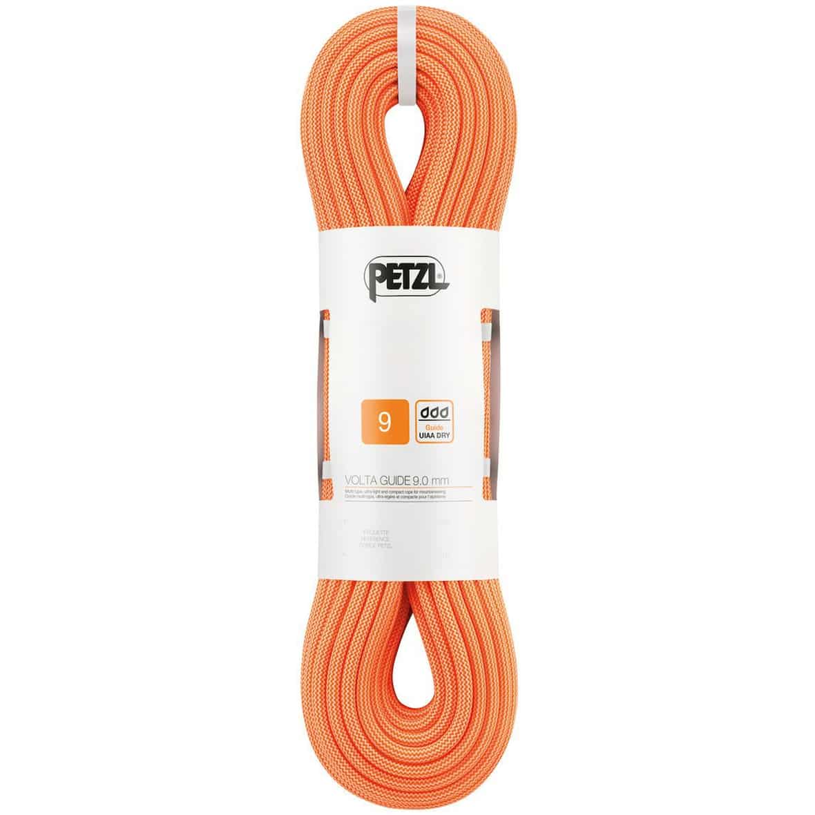 Petzl Volta Guide 9 mm Einfachseil (Orange 50 Länge in m) Schlingen