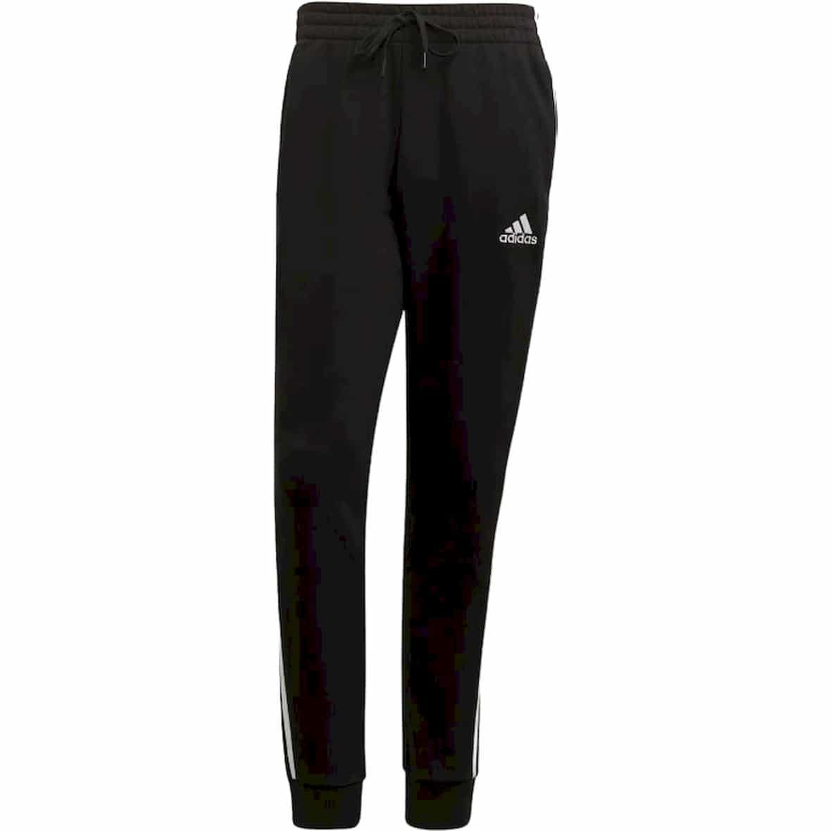 adidas M 3 Stripes French Terry Tapered Cuff Pant Herren Trainingshose (Schwarz S ) Fitnessbekleidung