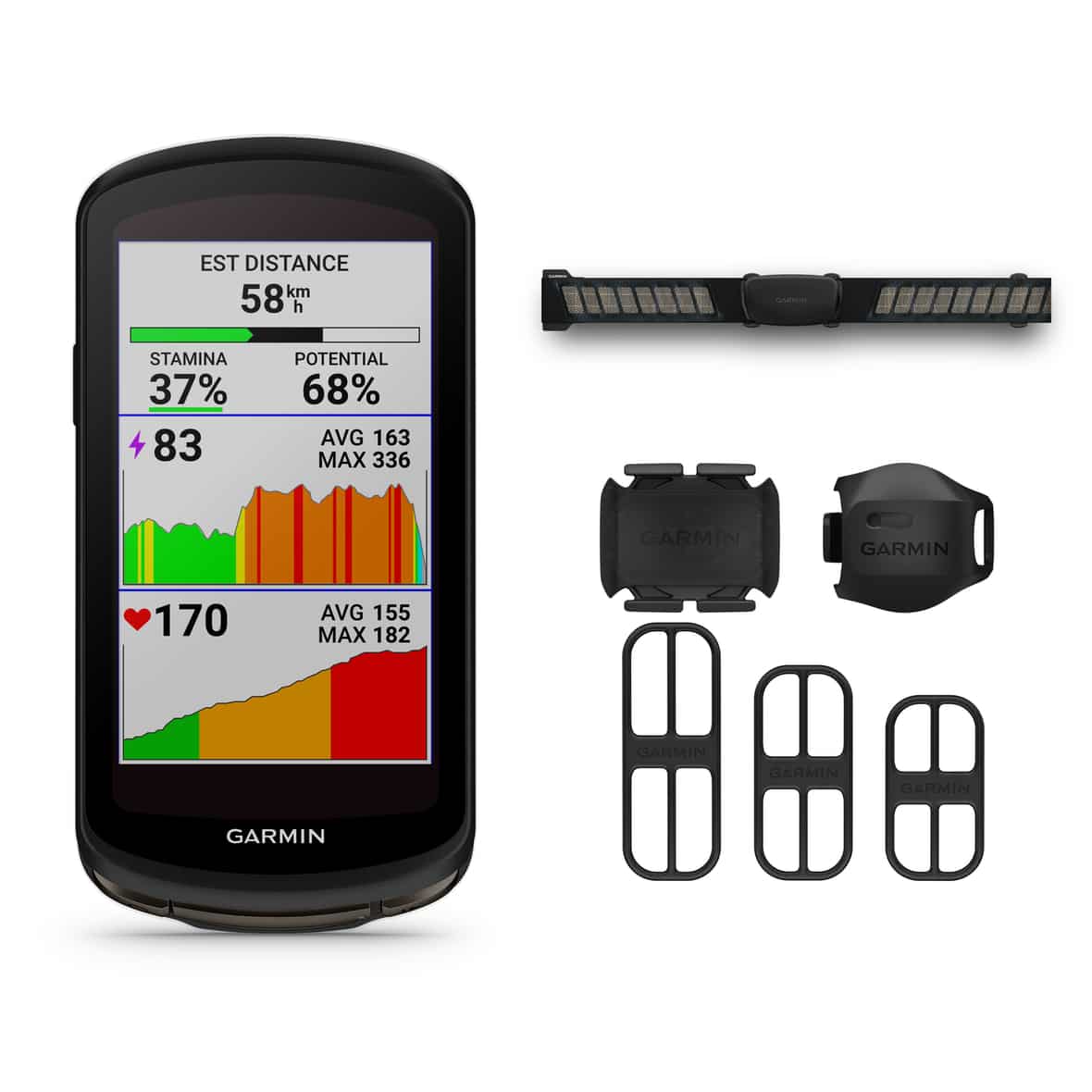 Garmin Edge 1040 Bundle GPS Navigationsgerät (Schwarz One Size) Fahrradcomputer