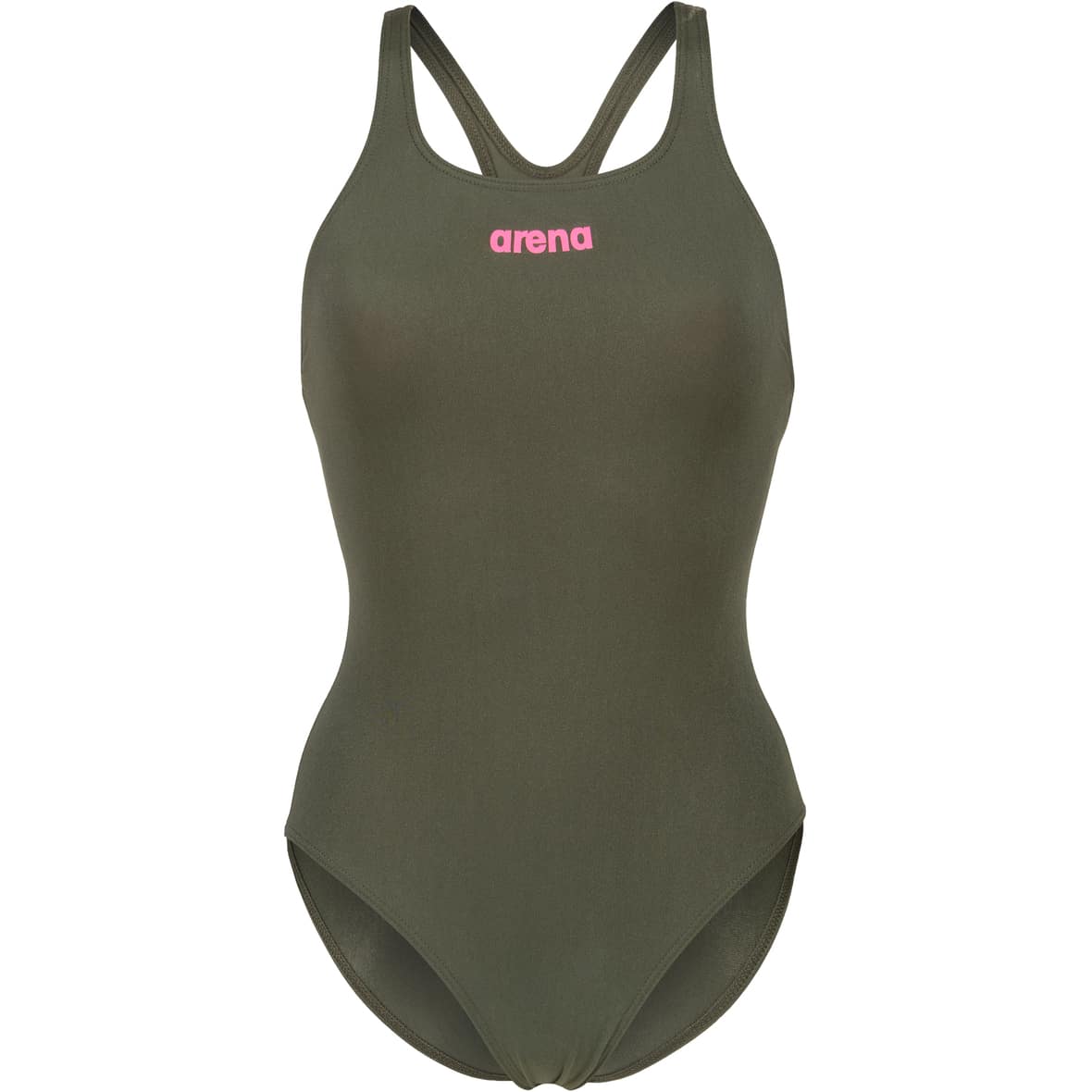 Team Swim Pro Damen Badeanzug Pink_609__DARK SAGE-SHOCKING PINK | 32