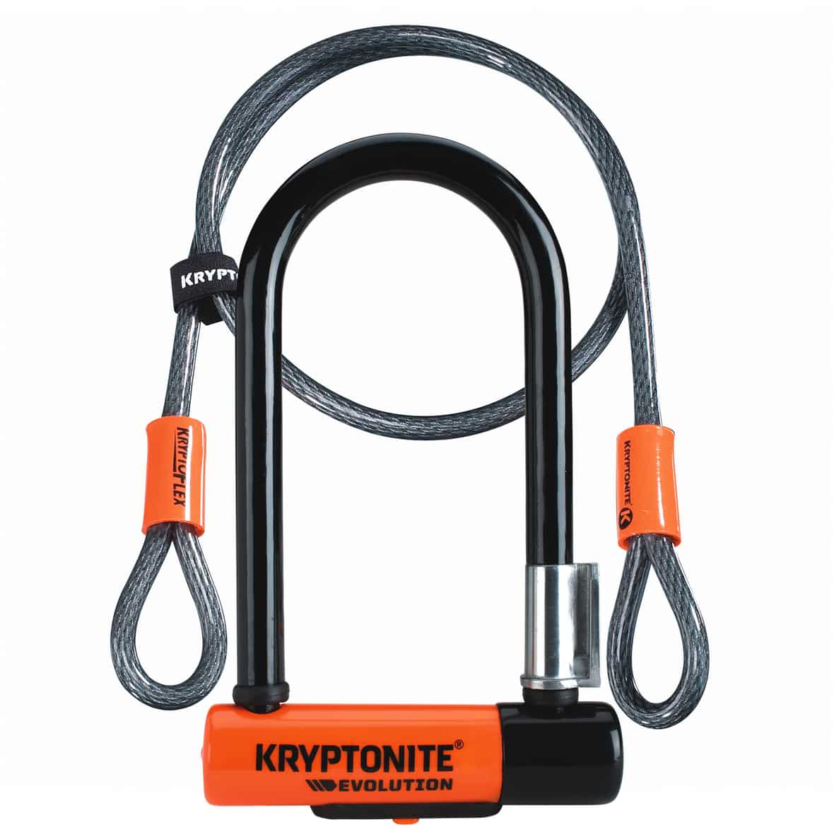 Kryptonite Evolution Mini-7 + KFlex 120cm Fahrradschloss (Schwarz One Size) Fahrradschlösser