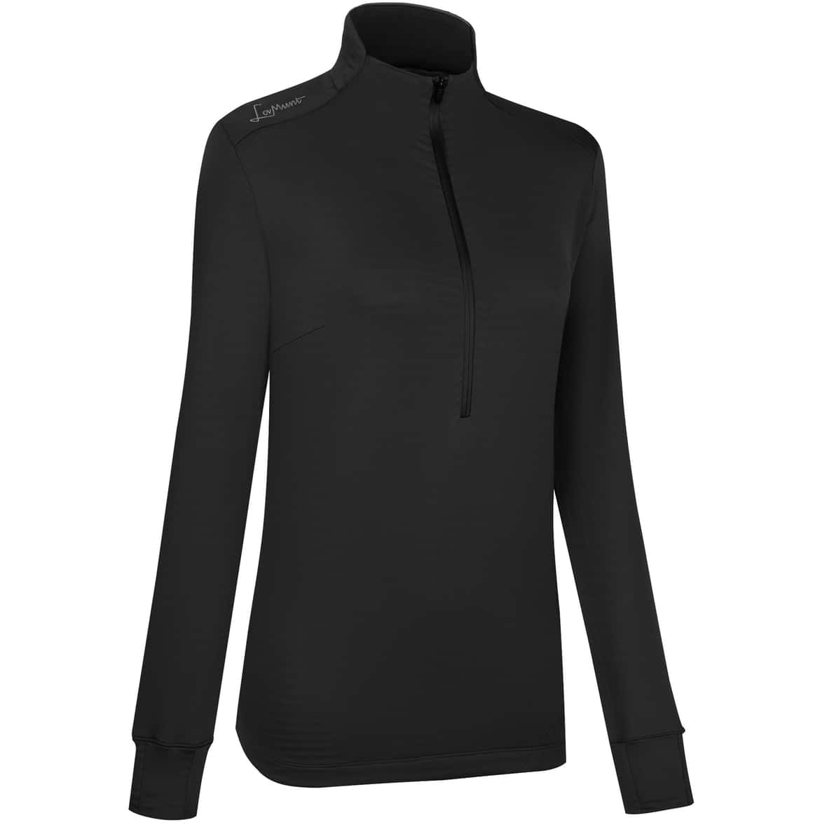 NORA LONG SLEEVE ZIP TEE Schwarz_0900 | 38