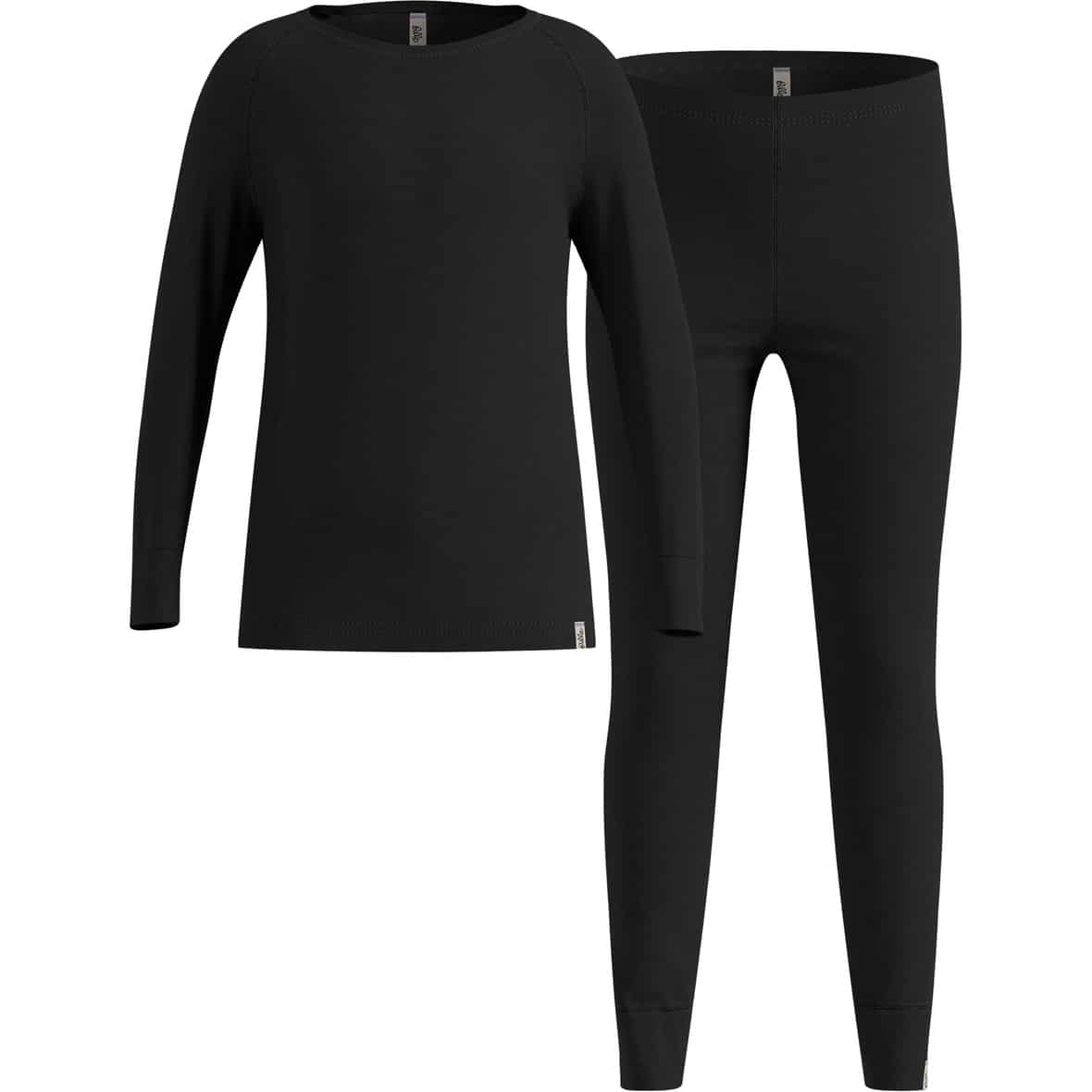 Odlo Kinder SET Merino 200 Funktionsunterwäsche (Schwarz 104 Größe) Funktionsunterhose