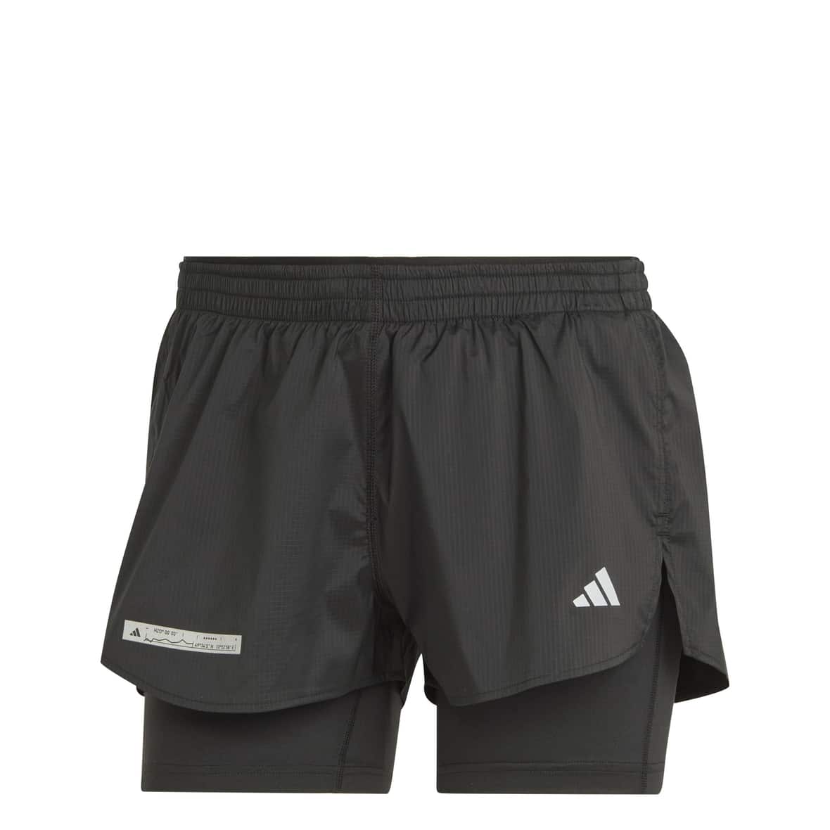 adidas W Ultimate 2in1 Short Damen (Schwarz L ) Laufshorts