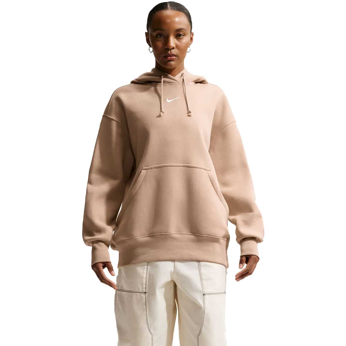 Nike Phoenix Fleece Damen Hoodie ( Hellbraun S Größe,)