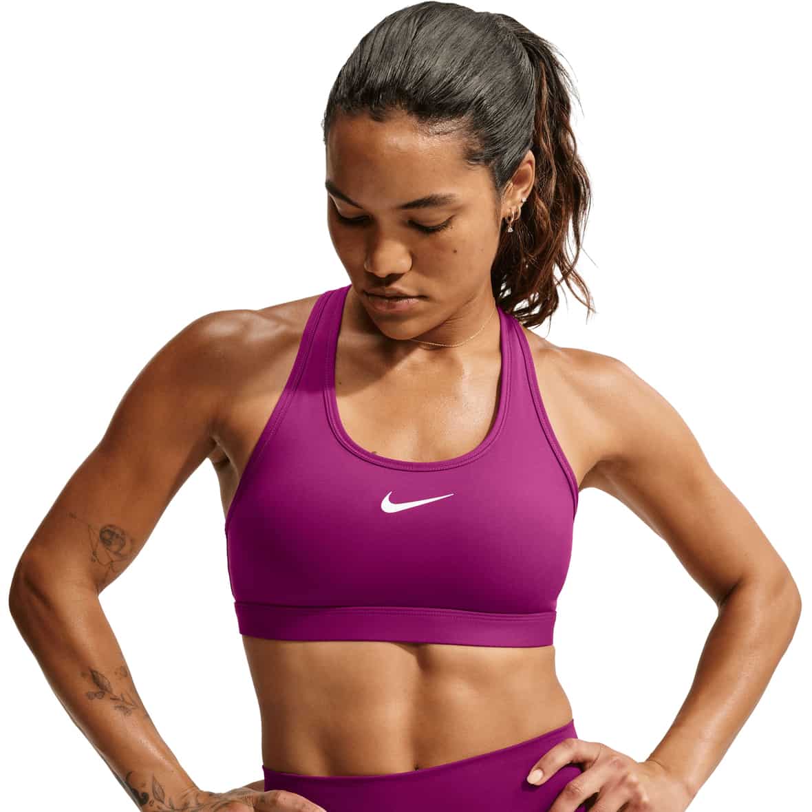 Swoosh Medium Support Damen Sport-BH Beere_630__TRUE BERRY/WHITE | XL