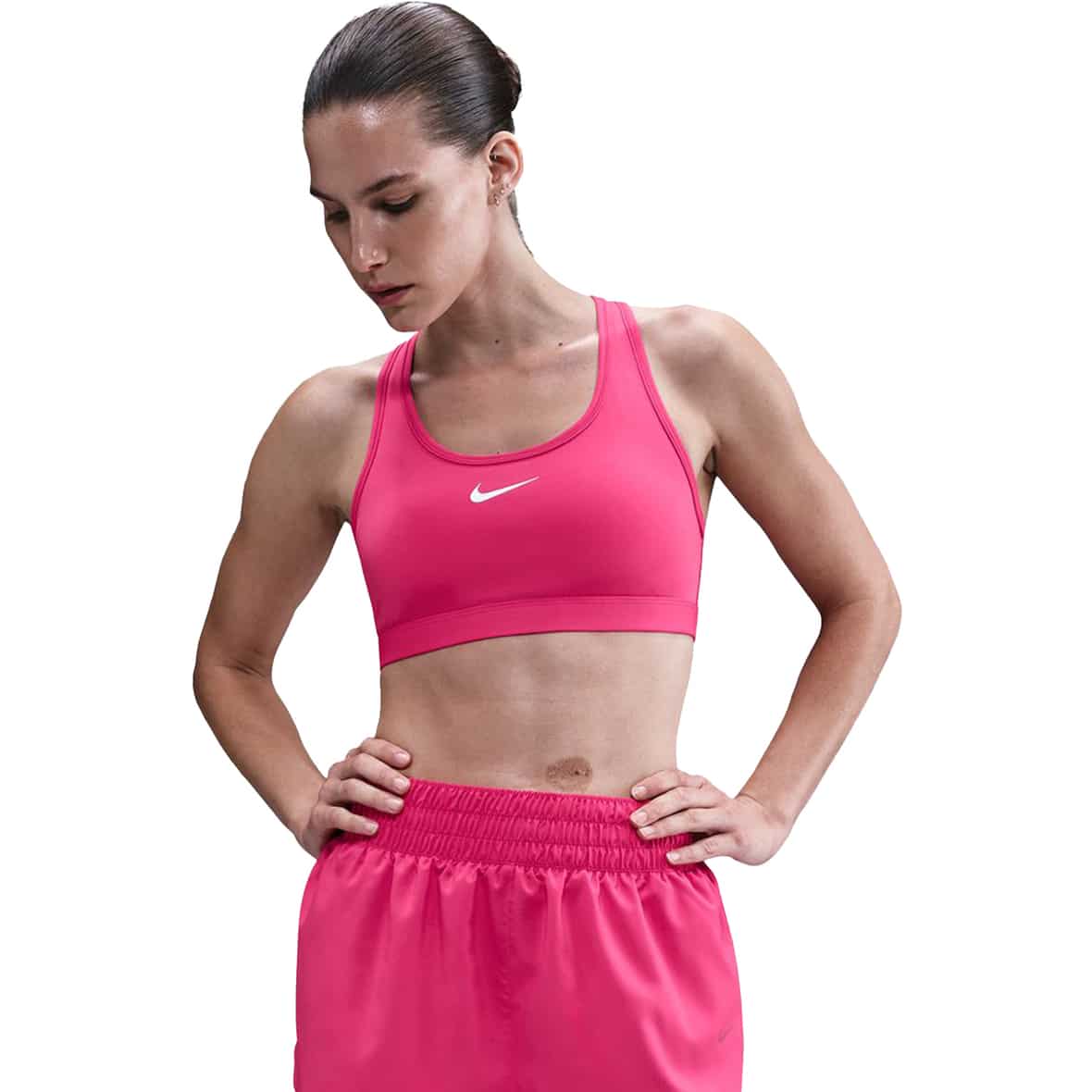 Swoosh Medium Support Damen Sport-BH Pink_666__RUSH PINK/WHITE | XS