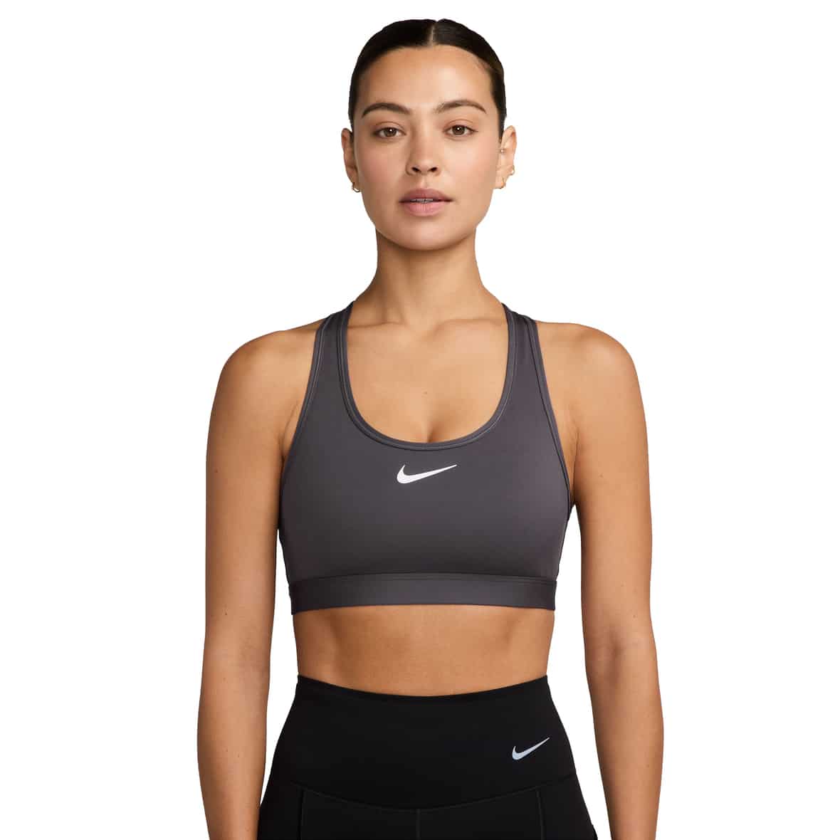 Swoosh Medium Support Damen Sport-BH Grau_036__THUNDER GREY/WHITE | XS