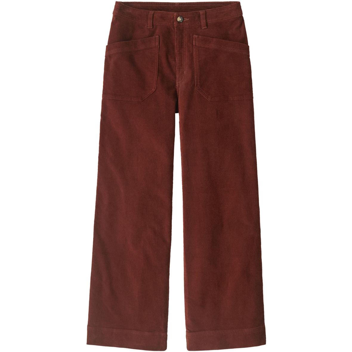 Wide Leg Cord Damen Hose Dunkelrot_DVL | 42