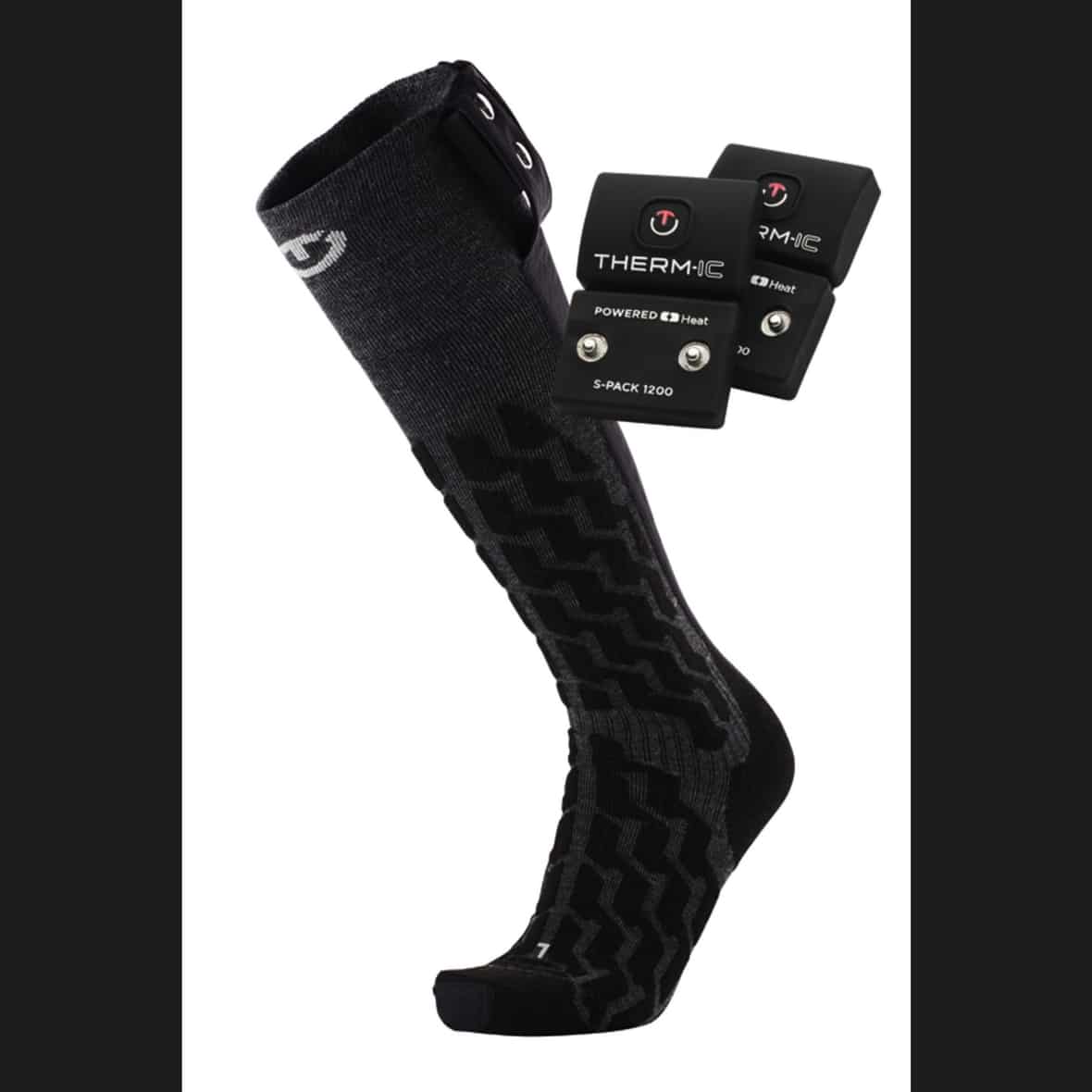 Therm-ic Powersock Set Heat Fusion Uni + S-Pack 1200 (Schwarz 45-47 One Size)