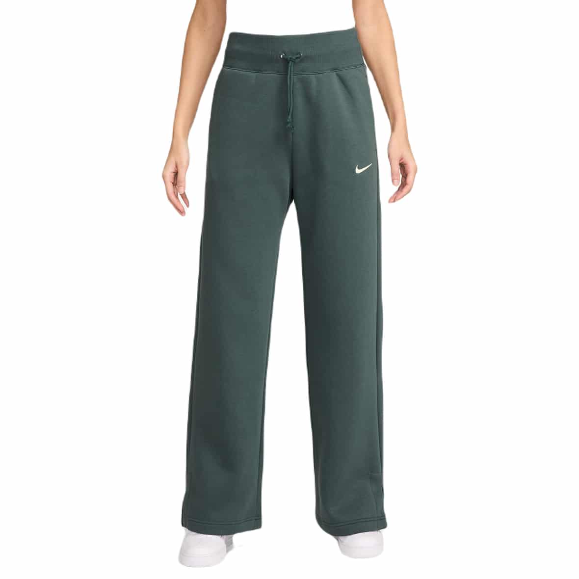 Nike W NSW Phoenix Fleece HR Pant Wide Damen (Dunkelgrün XS ) Fitnessbekleidung