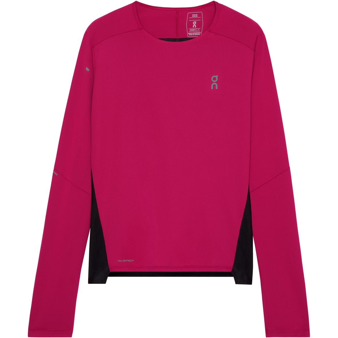 Performance Long Damen Laufshirt Pink_3554__GRENADINE / BLACK | L