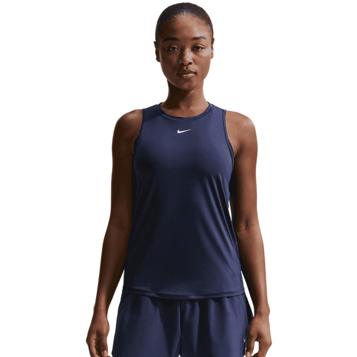 One Classic Dri-Fit Damen Tanktop Dunkelblau_411__MIDNIGHT NAVY/WHITE | L