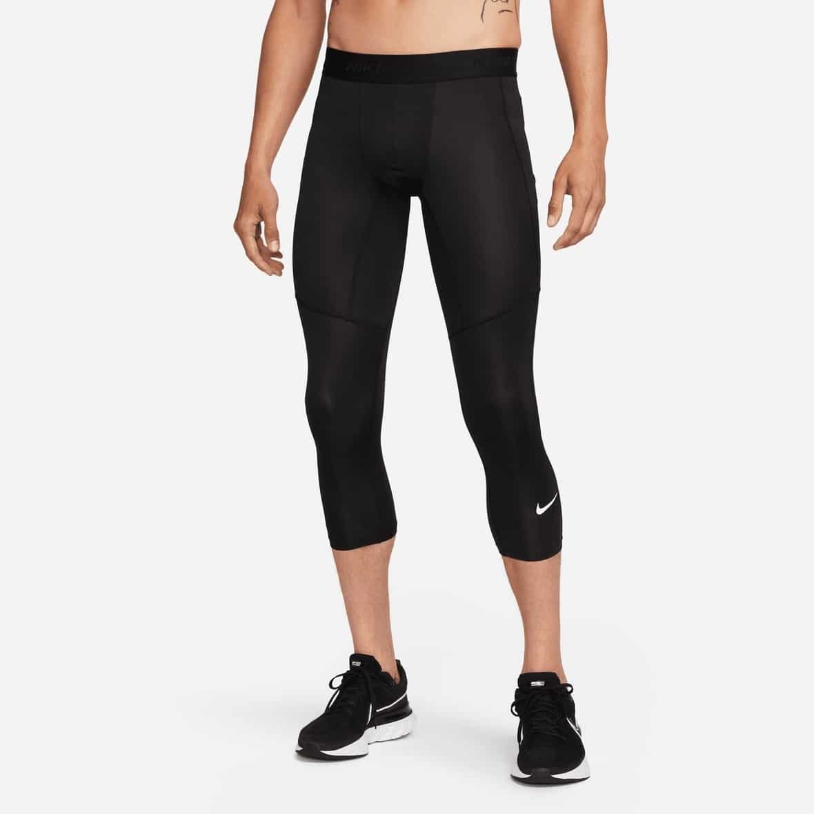 M NP Dri-Fit Pro 3QT Tight Schwarz_010__BLACK/WHITE | S