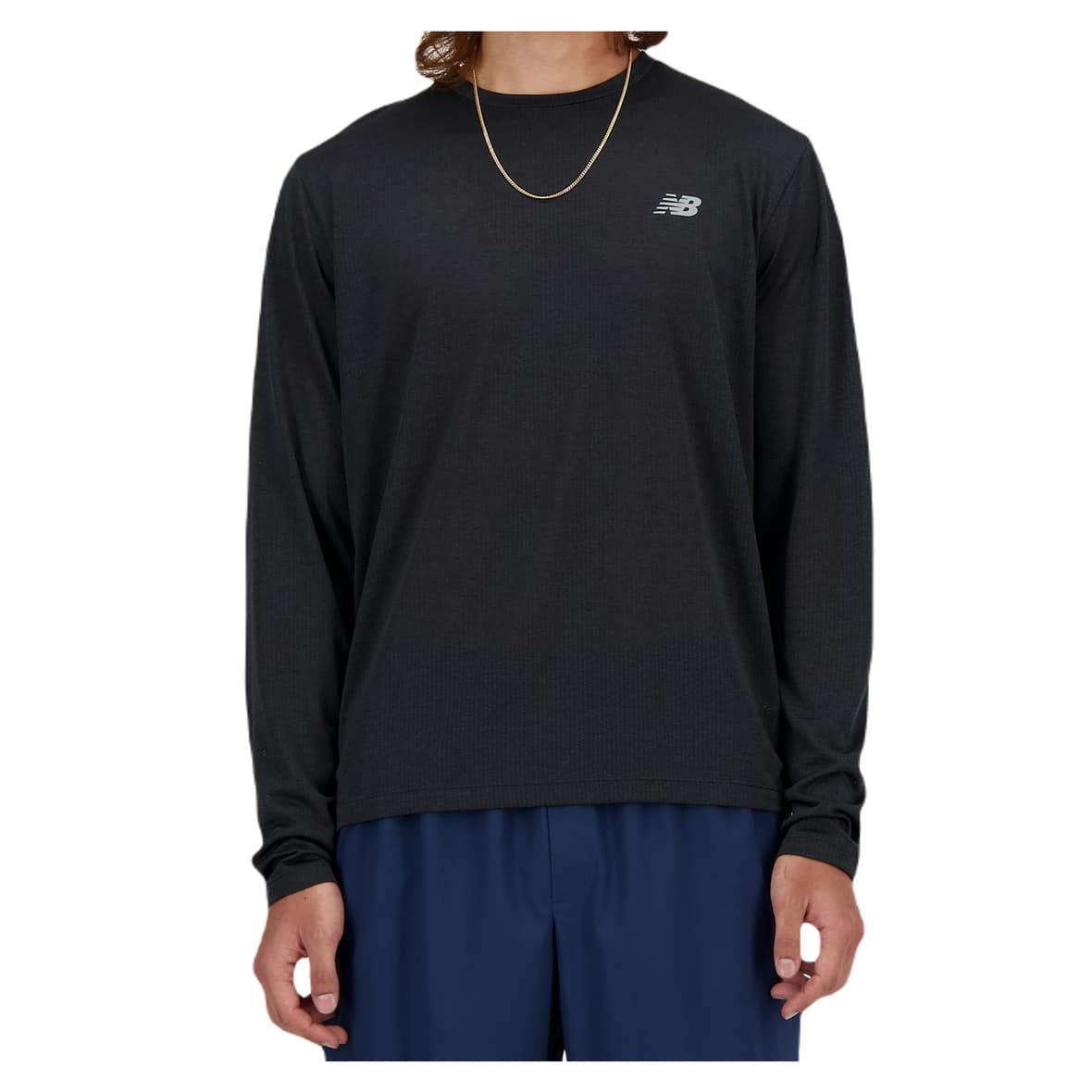 New Balance Athletics Run Long Sleeve T-Shirt Herren (Schwarz M Größe) Laufbekleidung