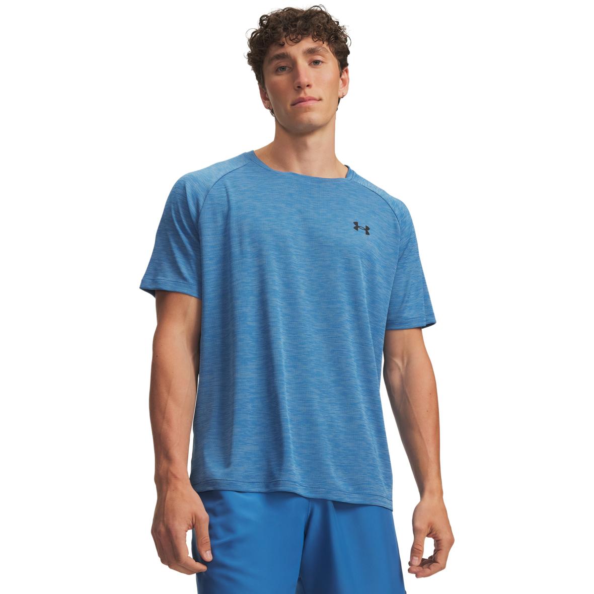 Tech Textured Herren T-Shirt Blau_430 | M