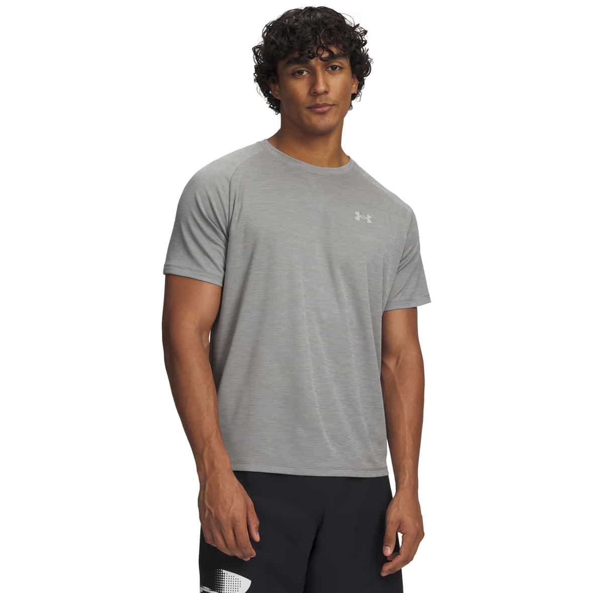 Tech Textured Herren T-Shirt Grau_709 | M