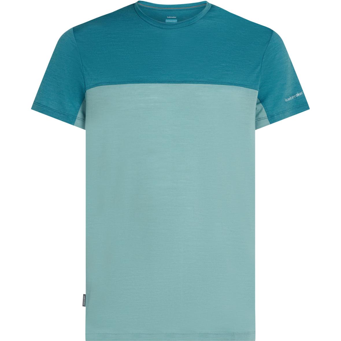 Merino Blend 125 Sphere Colour Block Herren T-Shirt Türkis_IB0JB | XXL