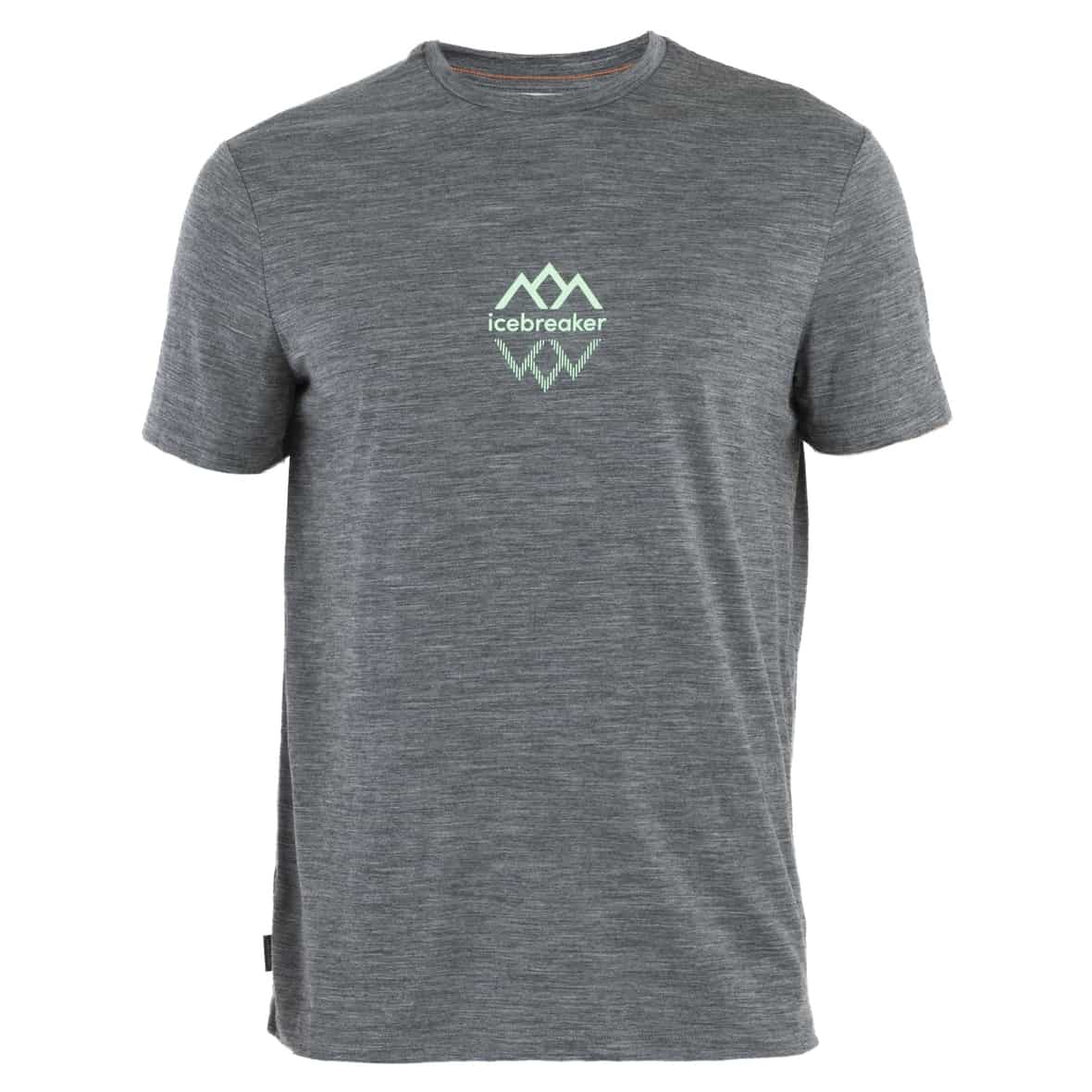 Icebreaker M Merino 150 Tech Lite SS Tee Logo Reflections Herren (Grau XXL Größe) Lifestylebekleidung