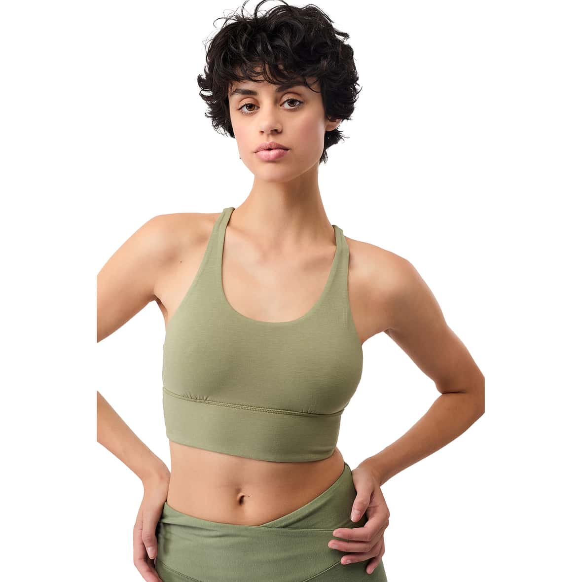New Studio Bra Damen Sport-BH Grün_MOSSY BARK | XS