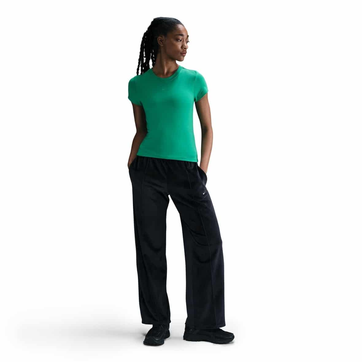 Nike W NSW NK Chill Knit MD Crop Damen (Grün S Größe) Lifestylebekleidung