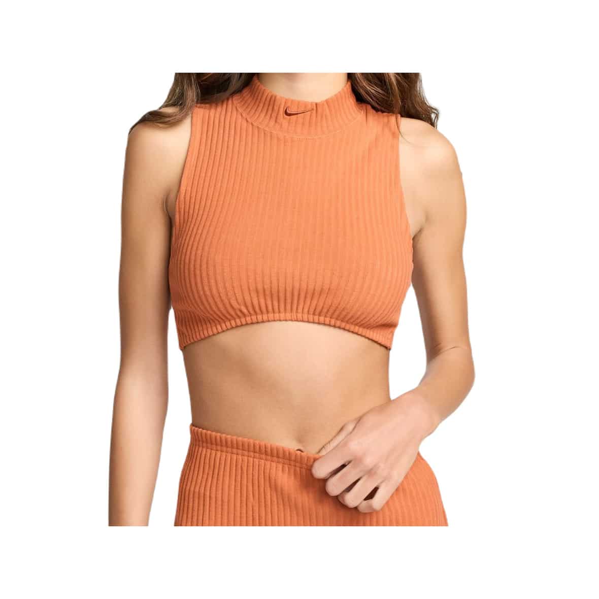 W NSW NK Chill Knit Rib Crop Tank Ziegel_825__BURNT SUNRISE/BURNT SUNRISE | XL