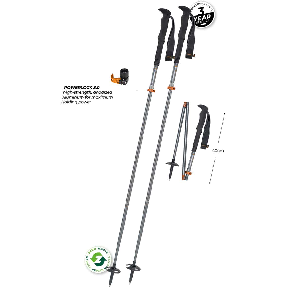 FX Lite Ti Vario Wanderstöcke Silber_10__SILBER/ORANGE | PAAR