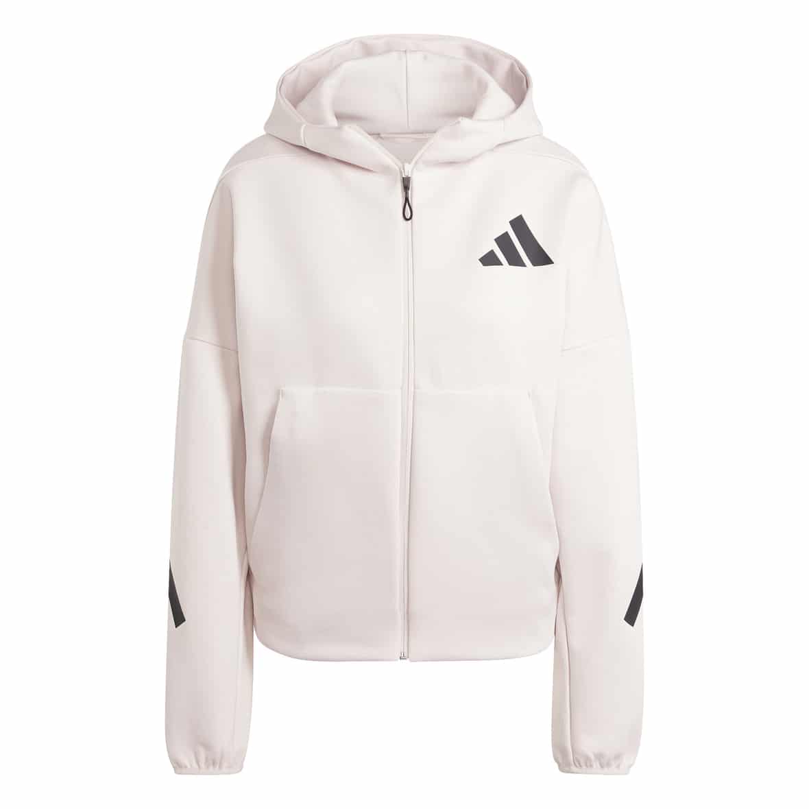 adidas W ZNE Full-Zip Hoodie Damen (Beige M) Hoodies