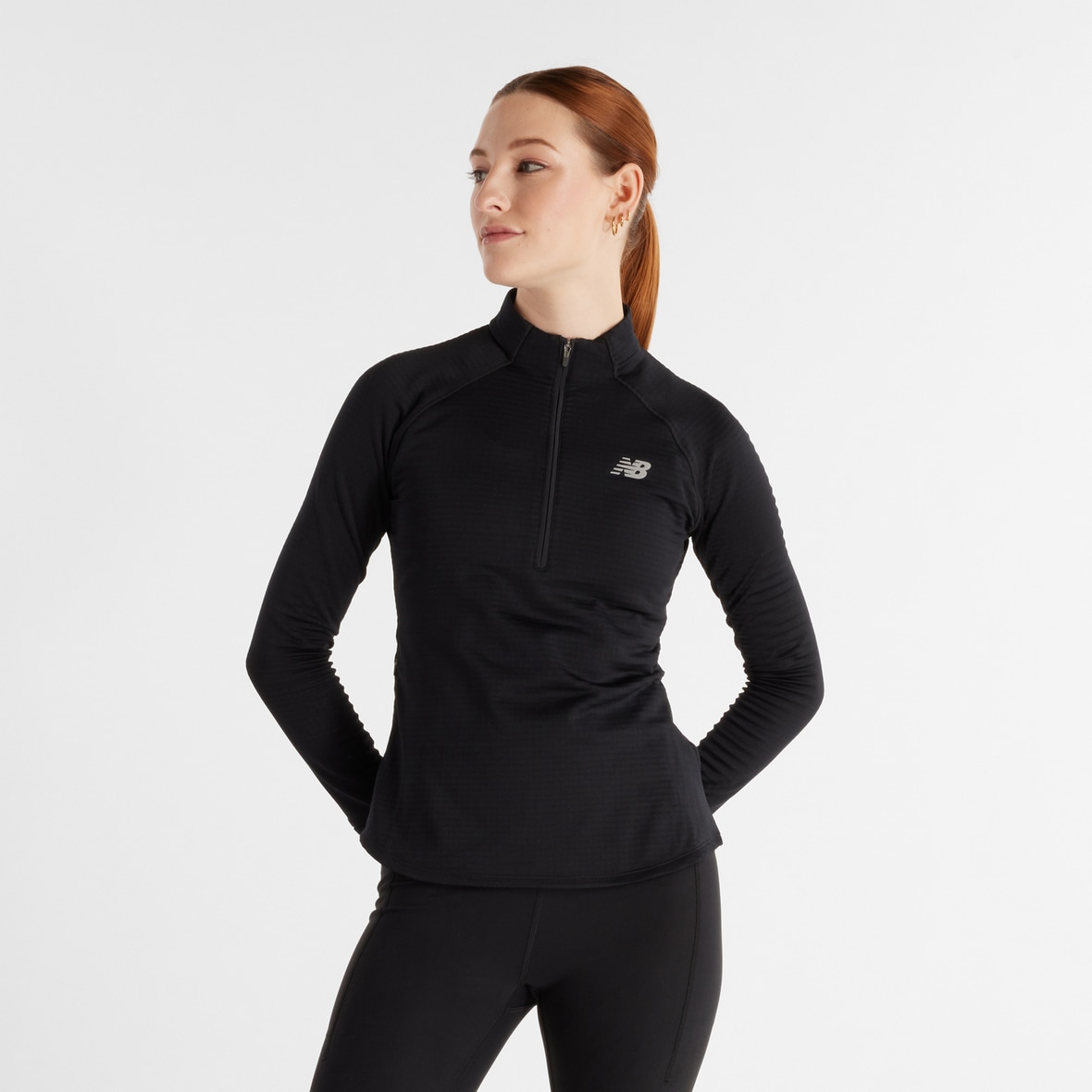 New Balance Athletics Heat Grid Half Zip Damen (Schwarz XS) Laufshirts