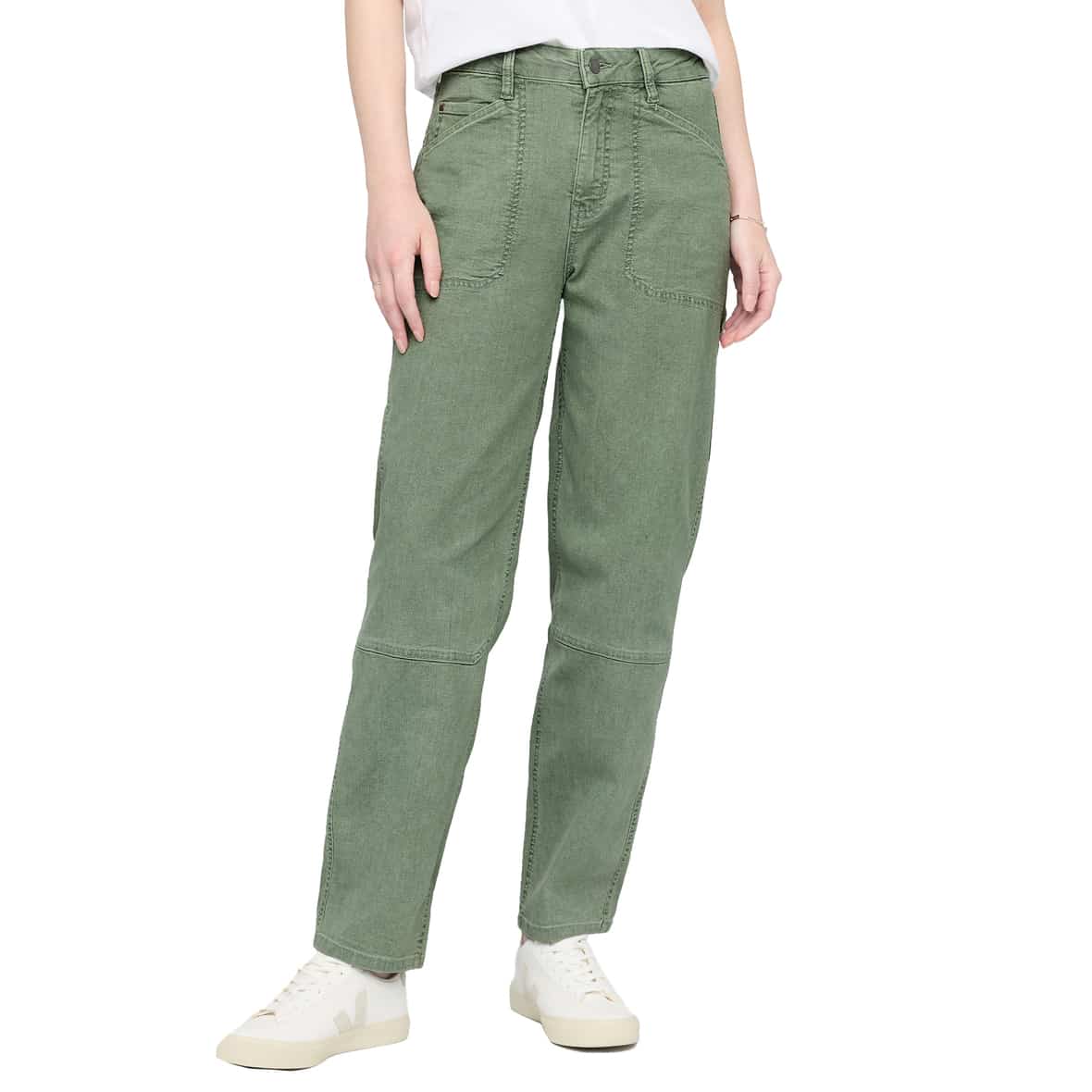 Stretch Canvas Utility Damen Jeans