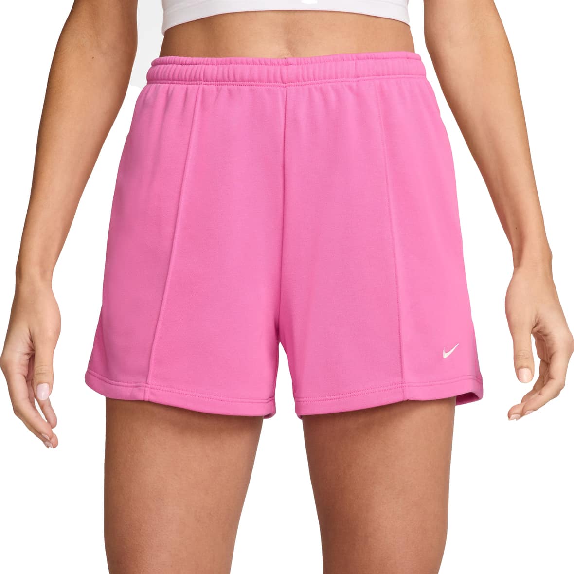 Chill Terry Mid-Rise  Damen Shorts Pink_675__PLAYFUL PINK/SAIL | M