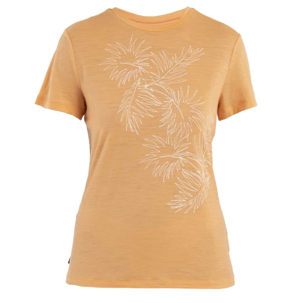 Icebreaker Women Merino 150 Tech Lite SS Tee Winter Floral Damen (Orange XS) T-Shirts