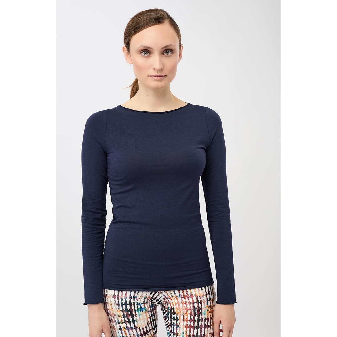 Mandala Basic Longsleeve Damen (Dunkelblau L) Laufbekleidung