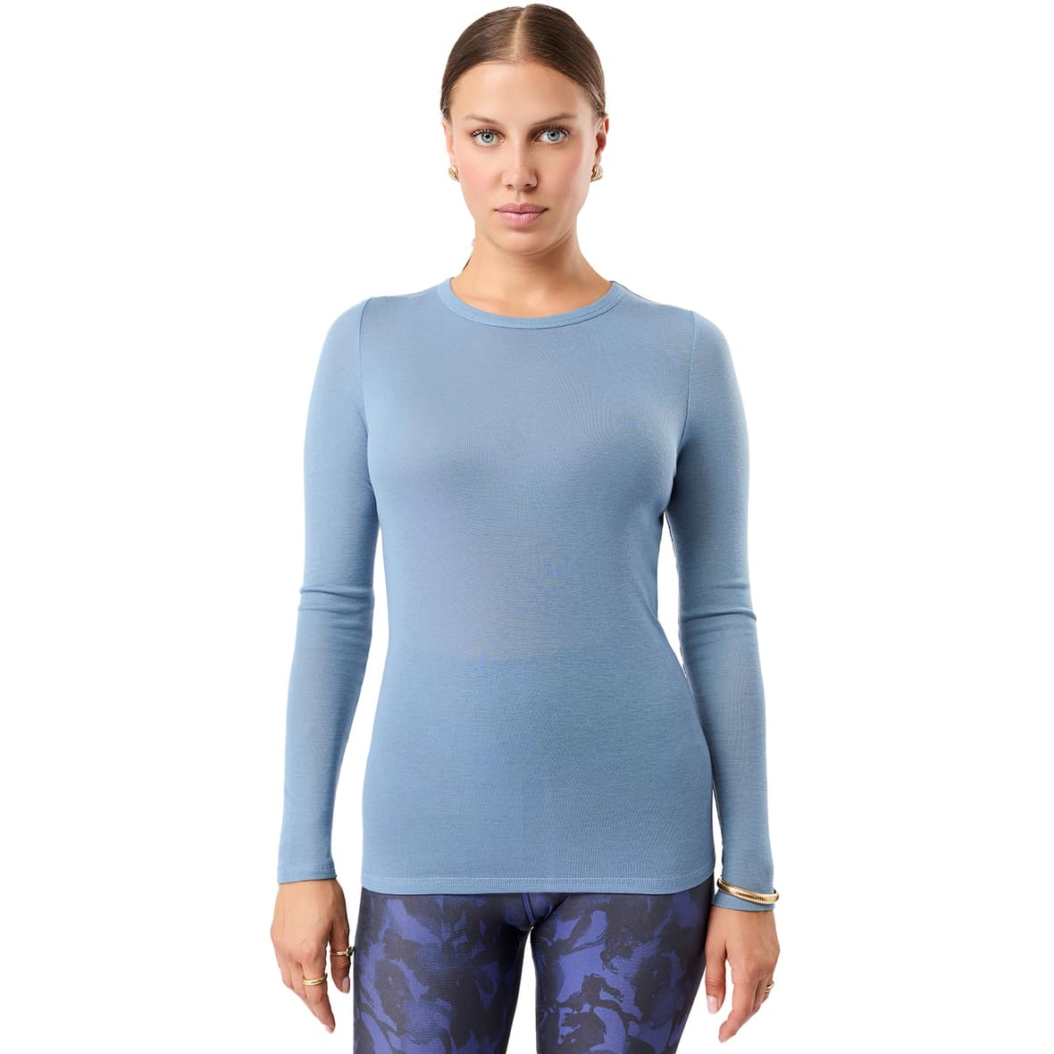 Crew Neck Wool Mix Damen Longsleeve Hellblau_WAVE | L