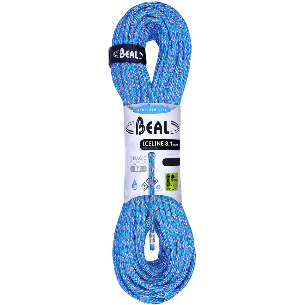 8.1 Ice Line Golden DRY Halbseil Blau_EMERAUDE | 60