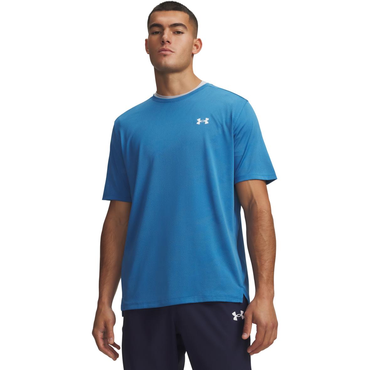 Tech Vent Jacquard Herren T-Shirt Blau_430 | XXL