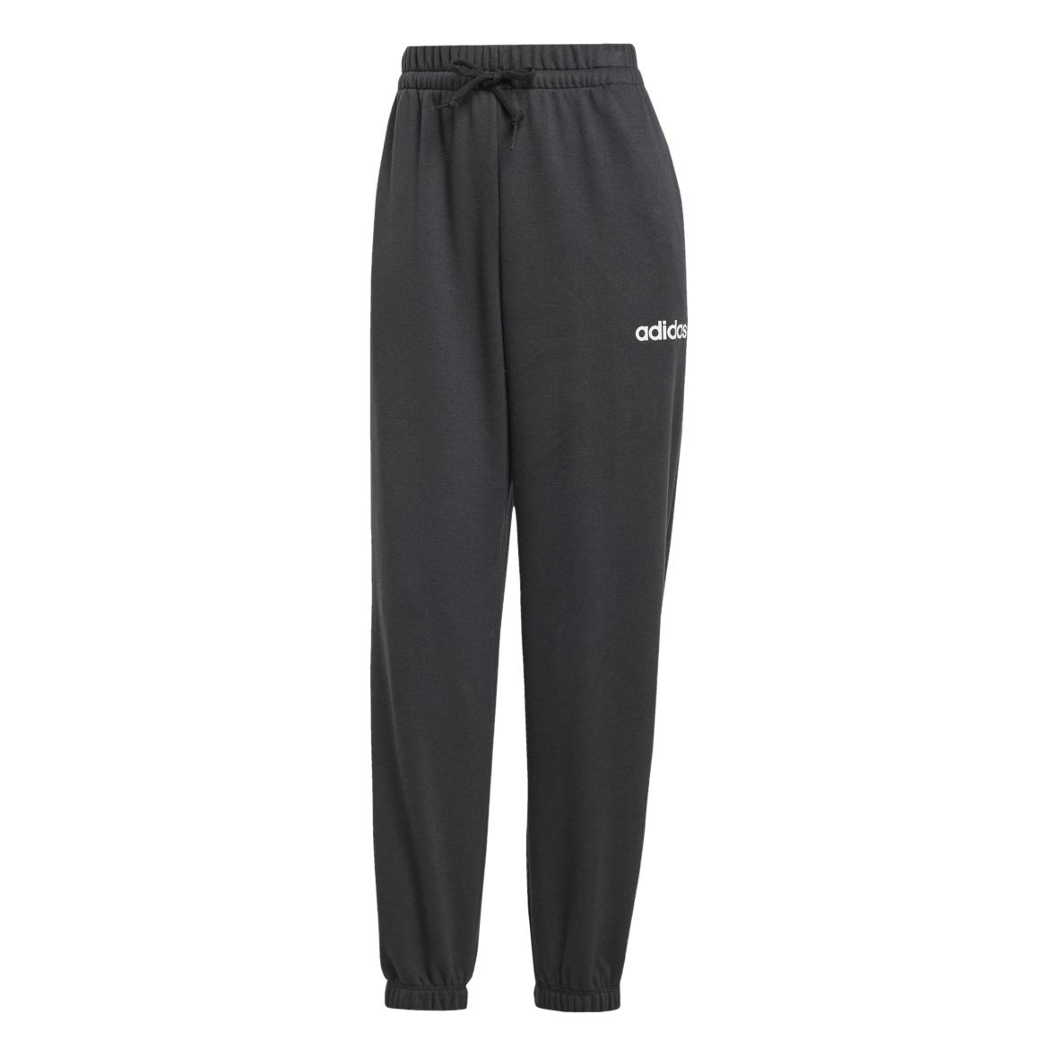 W Linear French Terry Cuffed Pant Damen Trainingshose Weiß_000__BLACK/WHITE | XS