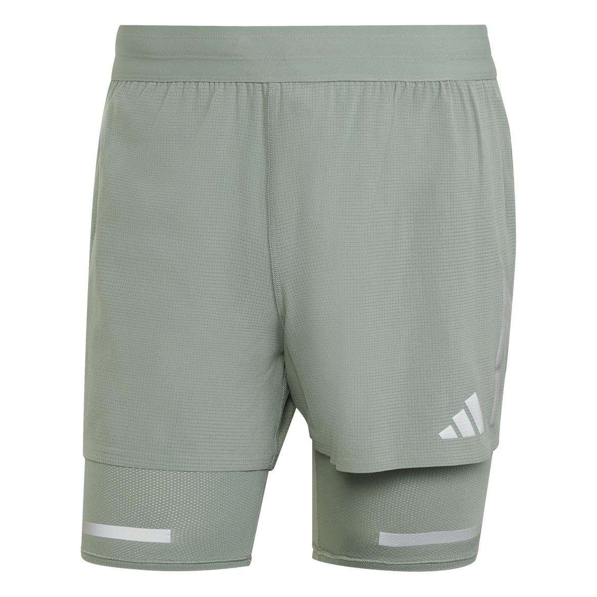 Ultimate High Visibility 2in1  Herren Laufshorts Oliv_000__SILGRN | XXL