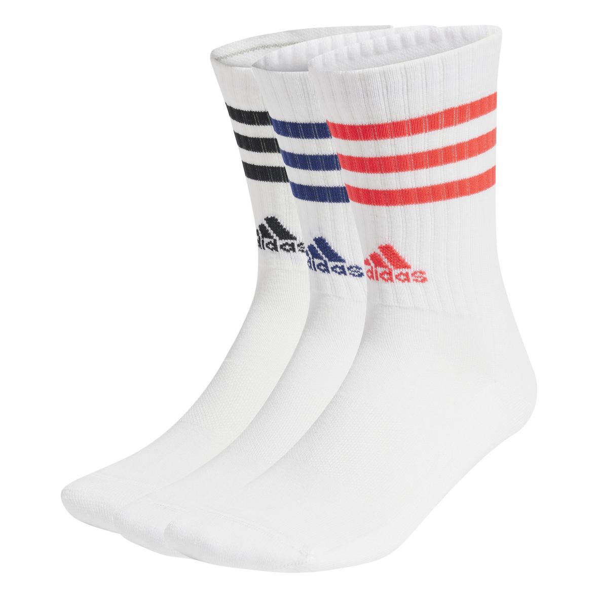 3 Stripes Cushioned Crew Socks 3 Pairs Weiß_000__WHITE/WHITE/WHITE | 19-21