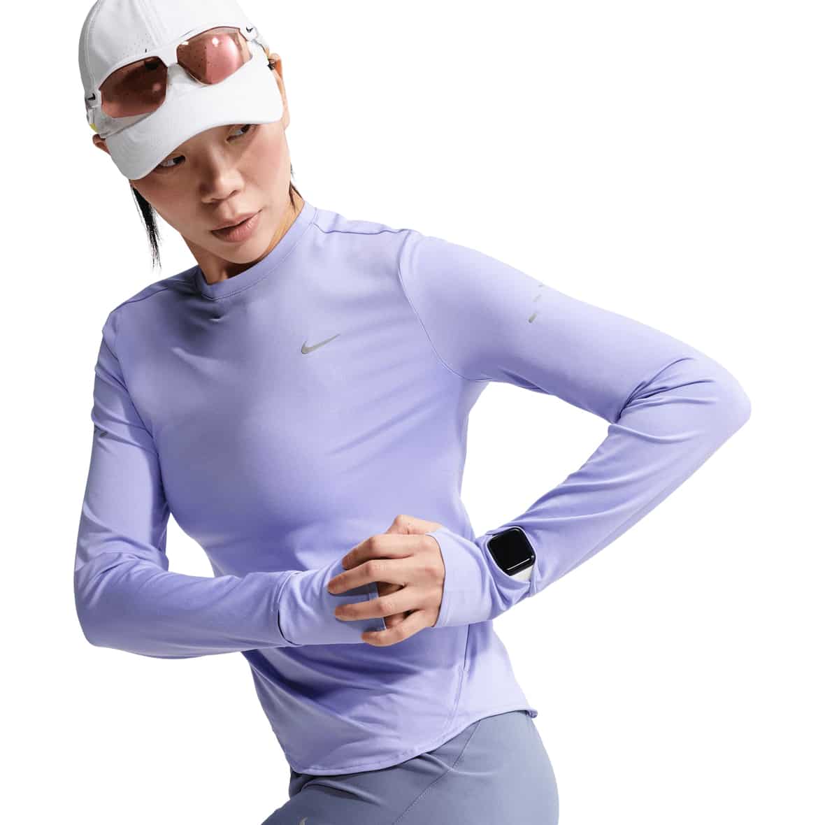 Swift Dri-Fit Damen Laufshirt Violett_580__PURPLE PULSE/REFLECTIVE SILV | XS
