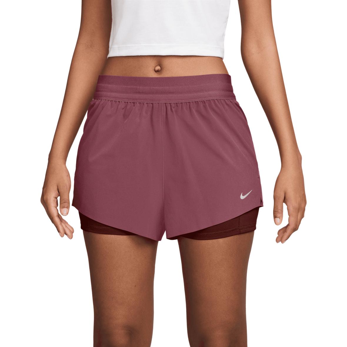 Swift Dir-Fit Mid-Rise 2n1  Damen Laufshorts Pink_654__PINK SMOKE/MYSTIC DATES/REFLECTIVE | L